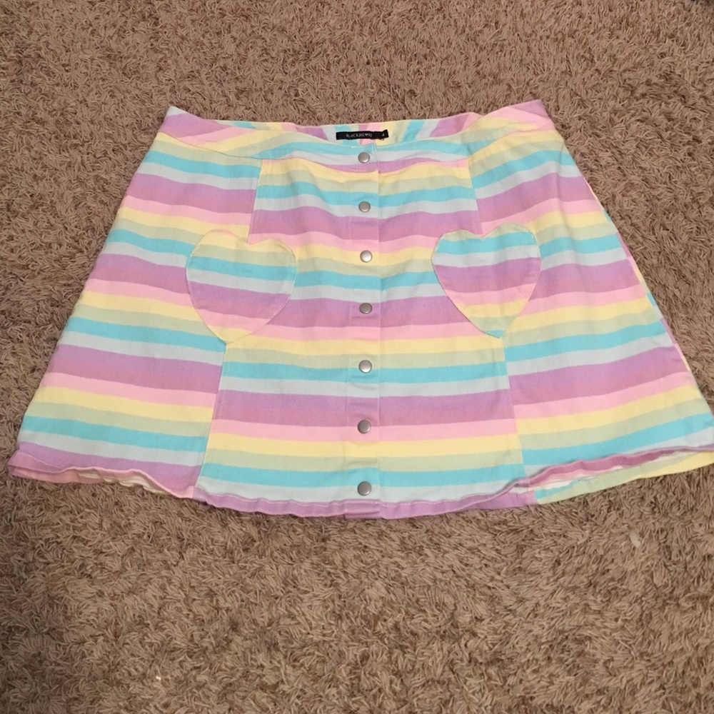 Pastel Rainbow Skirt from Hot Topic